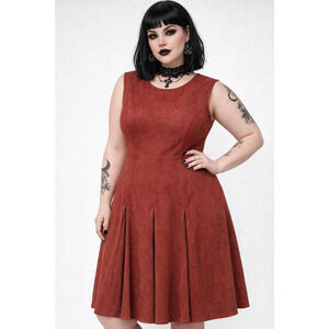 NWT The Limited Collection Red Faux Suede Dress. Sz XL